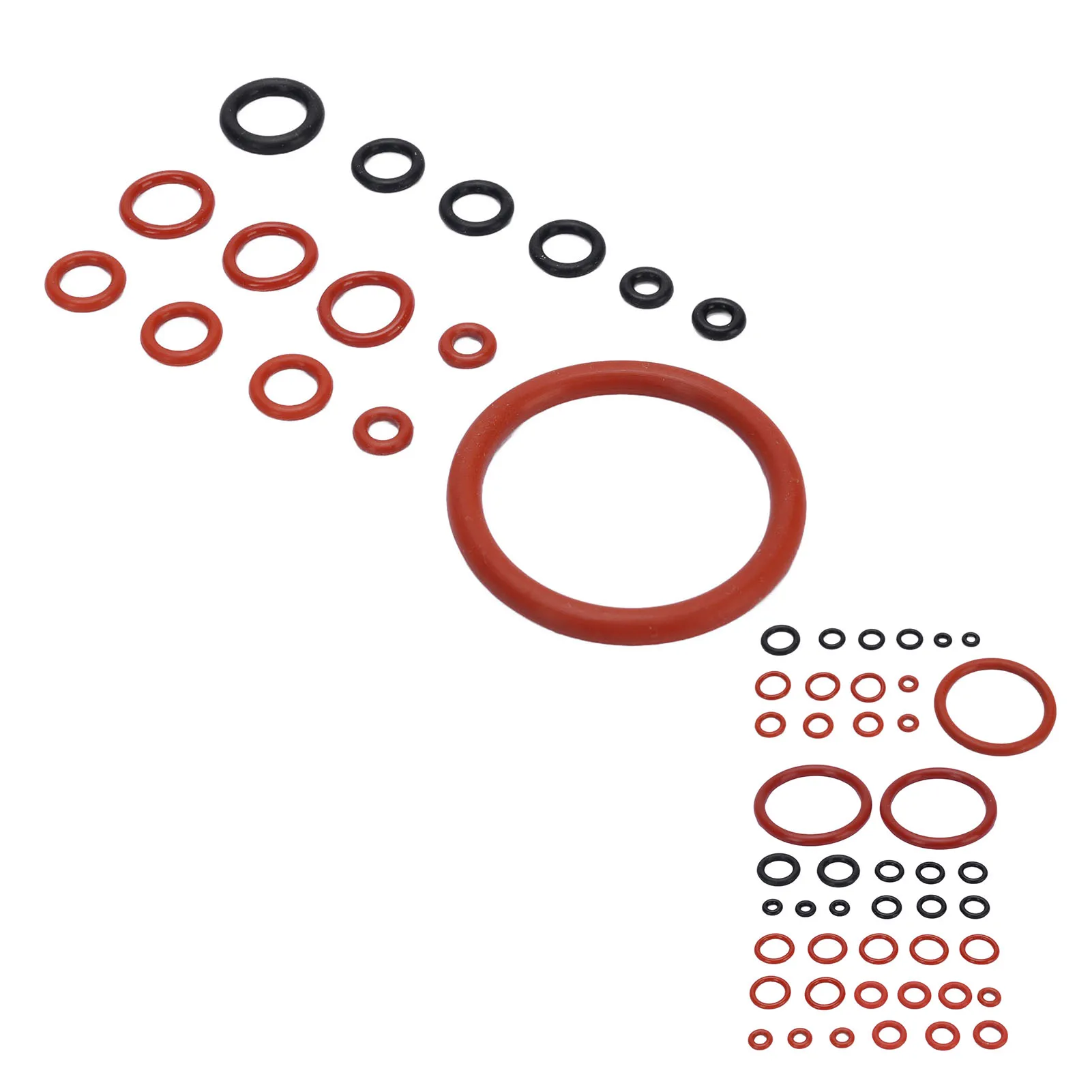 Coffee Machine O Loop Seal Kit Silicone Coffee Machine Large and Small Gaskets for Replacement Black and Red