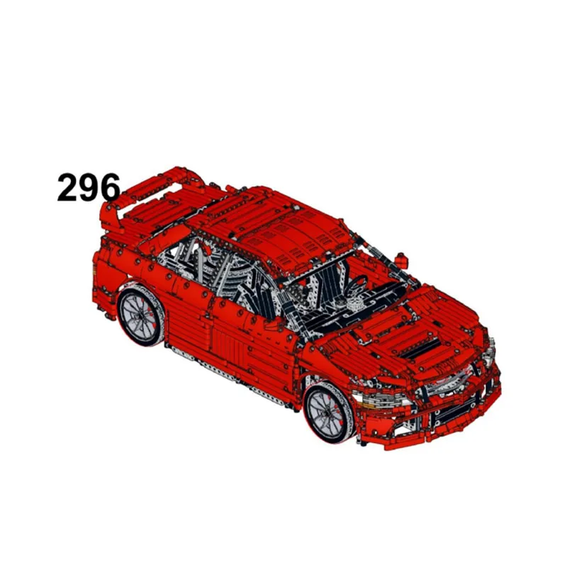 

MOC-94615 Классический красный город, спортивный гоночный автомобиль, строительный блок, модель 2341 деталей, строительный блок для мальчиков и детей на день рождения, игрушка в подарок