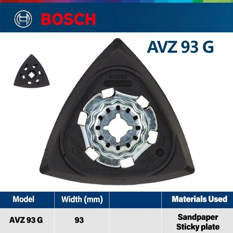 Шлифовальная пластина Bosch STARLOCK AVZ 93 G, осциллирующая пила для угловой шлифовки, лезвие для мультитула, совместимое с GOP12V-28, GOP185-Li
