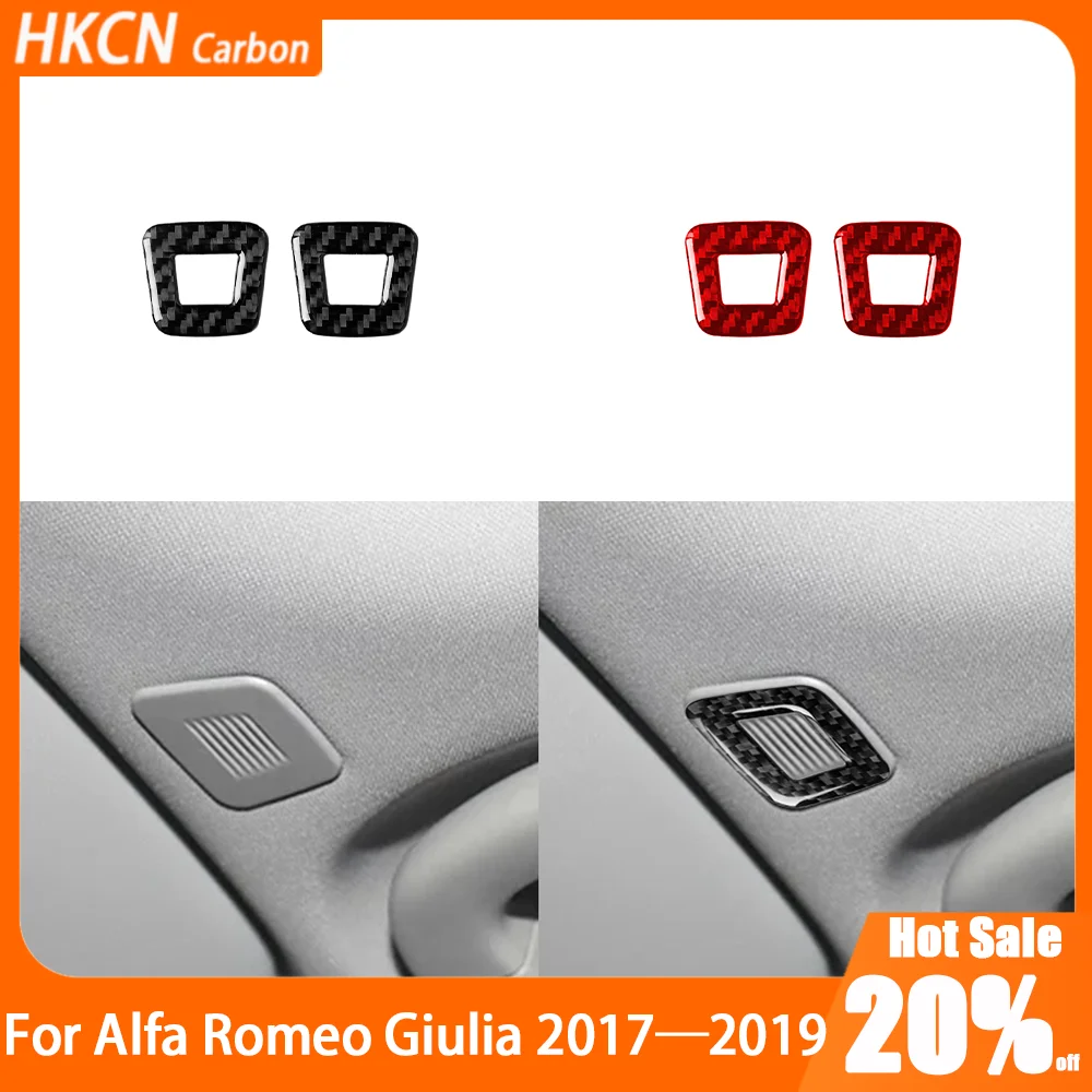 

Carbon Fiber Microphone Decorative Panel Car Accessory Interior Cover Trim Sticker Modification For Alfa Romeo Giulia 2017—2019