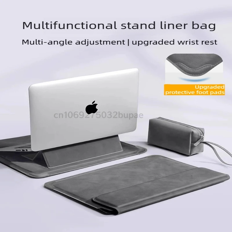 Upgraded Multi-functional Laptop Bag Protective Hidden Adjustable Stand Design Detachable Charger Storage Bag Computer Carry