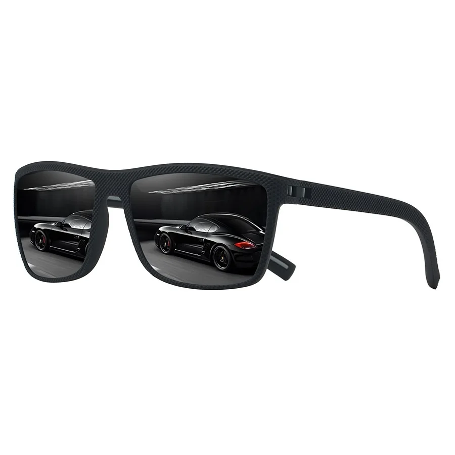Fashion Vintage Check Pattern Square Sunglasses, Men Women Classic Designer Fashion Eyewear for Leisure Fishing Driving Travel