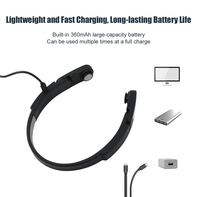 ABLE-مدلك الرأس الكهربائي EMS الصداع والصداع النصفي الإغاثة الساخن ضغط تدليك معبد أداة مكافحة الأرق الموسيقى