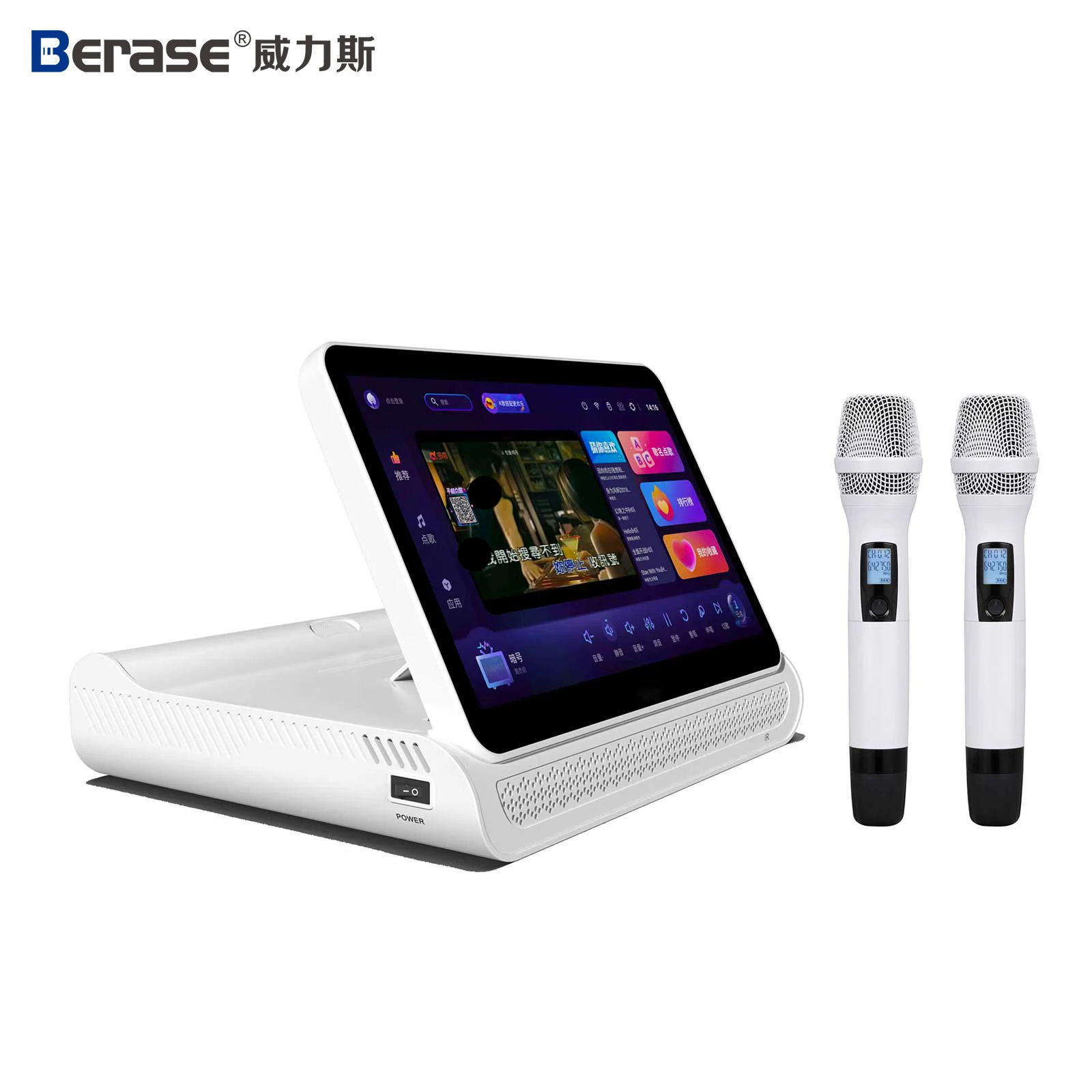 

Профессиональный караоке-машина с сенсорным экраном Hi-Fi 600 Вт * 2, 13,3 дюйма, музыкальный автомат 6 в 1 для вечеринок KTV, пения, Hi-Fi звук, мощность 600 Вт * 2