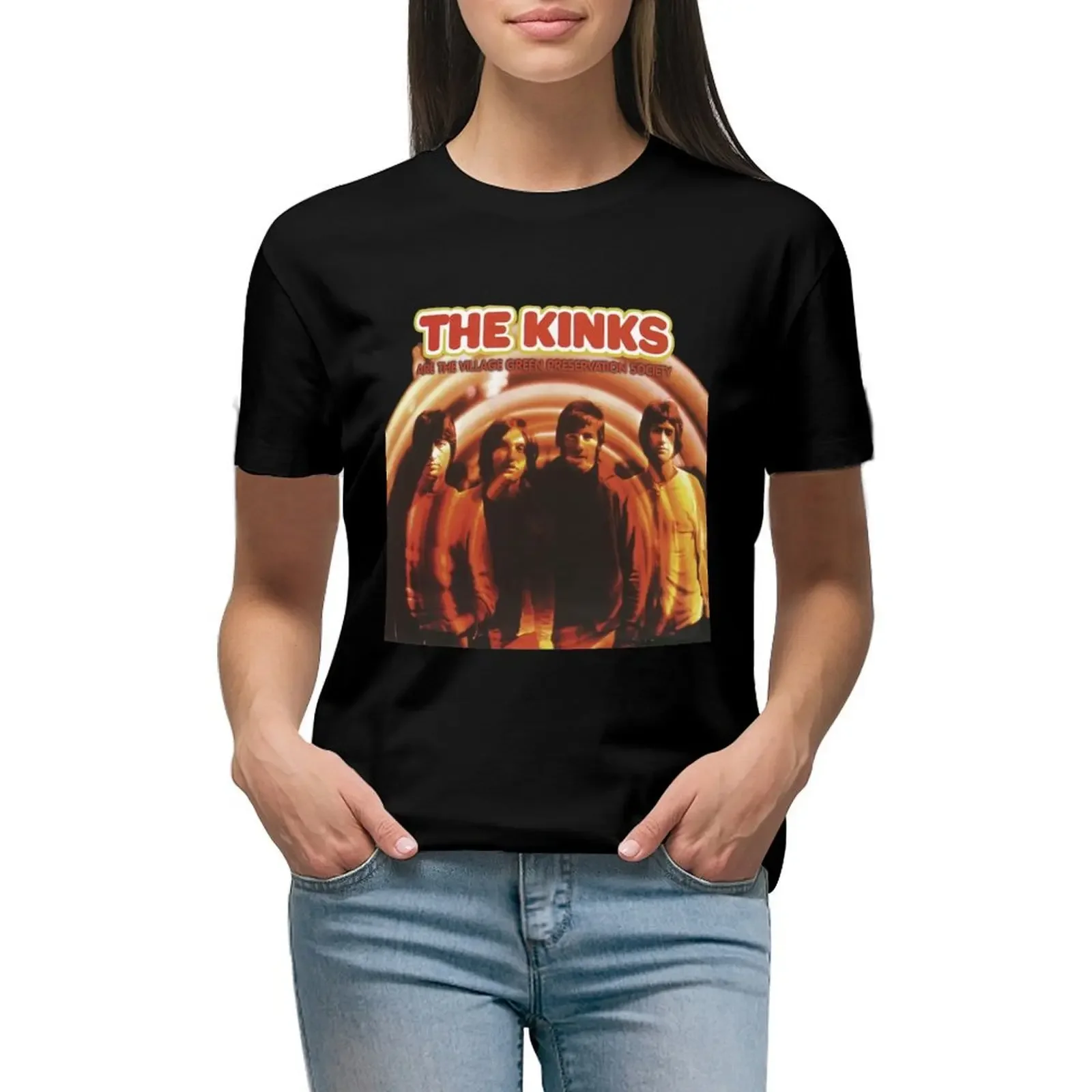 

The Kinks Are The Village Green T-Shirt kawaii clothes Short sleeve tee cute clothes blacks black t-shirts for Women