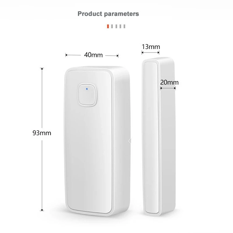 Alarma magnética antirrobo para puerta, recordatorio de apertura remoto, duradero y fácil de usar, aplicación WIFI, Tuya