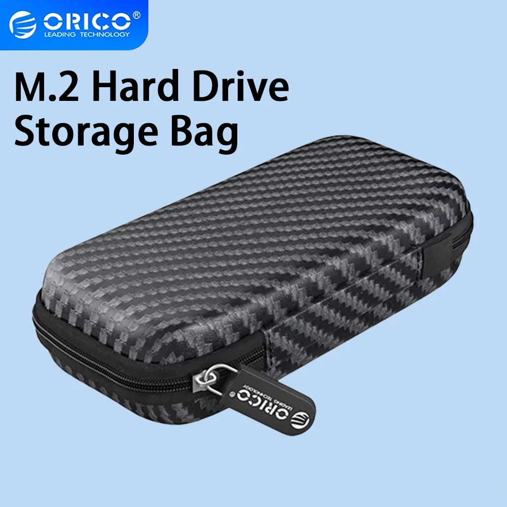 

ORICO M.2 SSD Case Eva Zipper Bag Mobile Phone Charger Protection Bag for External m.2 Hard Drive/Earphone/Data Line HDD Case