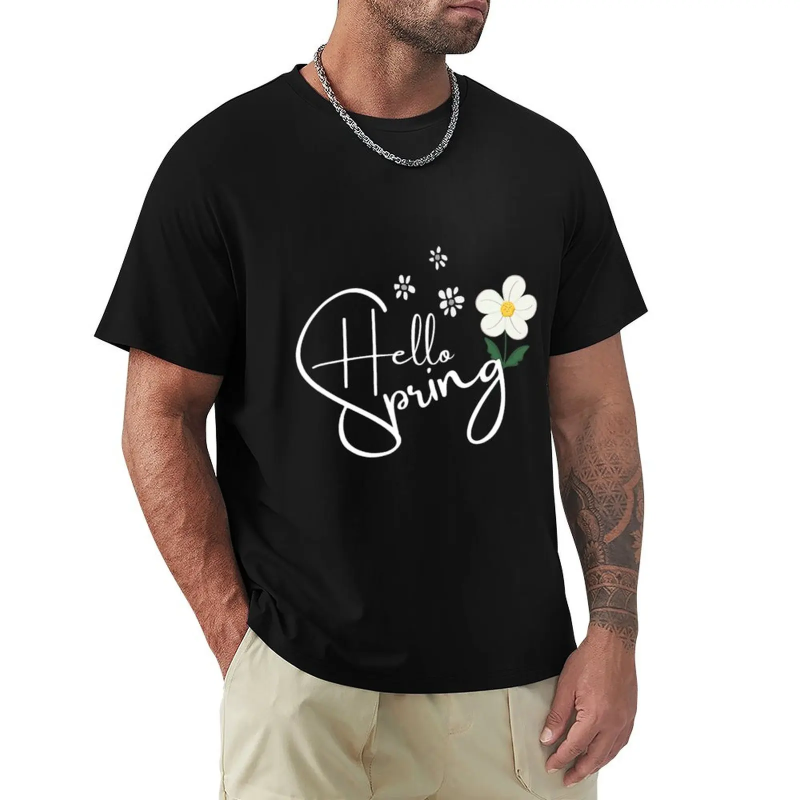 

Hello Spring - Cute Daisy Vintage Floral T-Shirt hippie clothes cute clothes tshirts for men