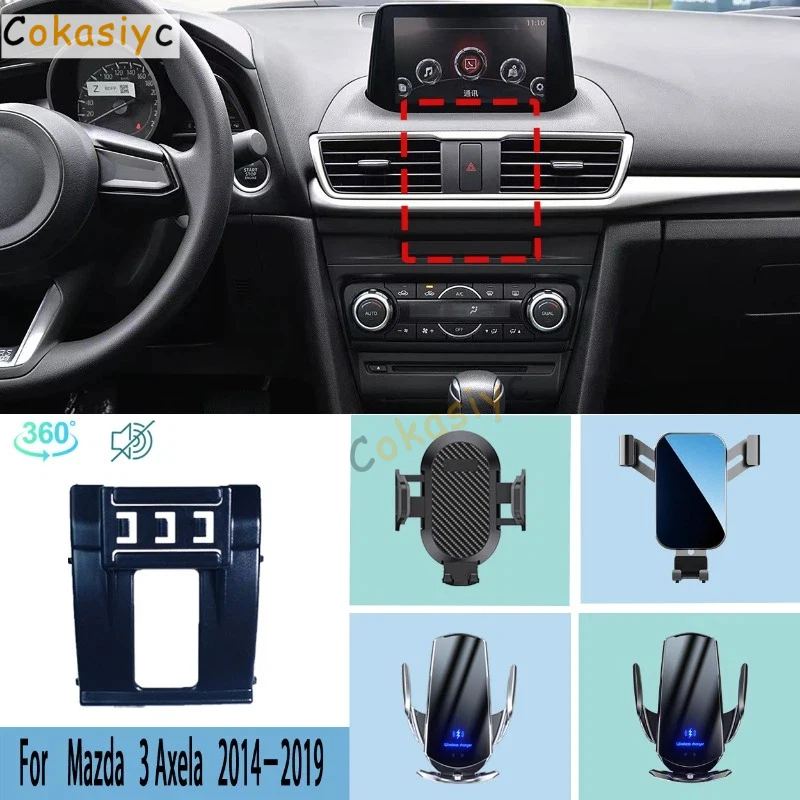Auto-Handyhalterung für Mazda 3 Axela 2014 2015 2016 2017 2018 2019, Handyhalterung fürs Auto, kabelloses Ladezubehör