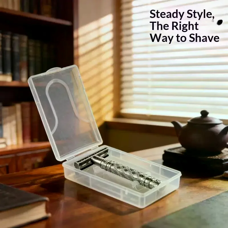 /JCS/Safety For Razor,Long Handle For Butterfly Open Razors Single Blade Shaving For Razor For W/Double Safe Double