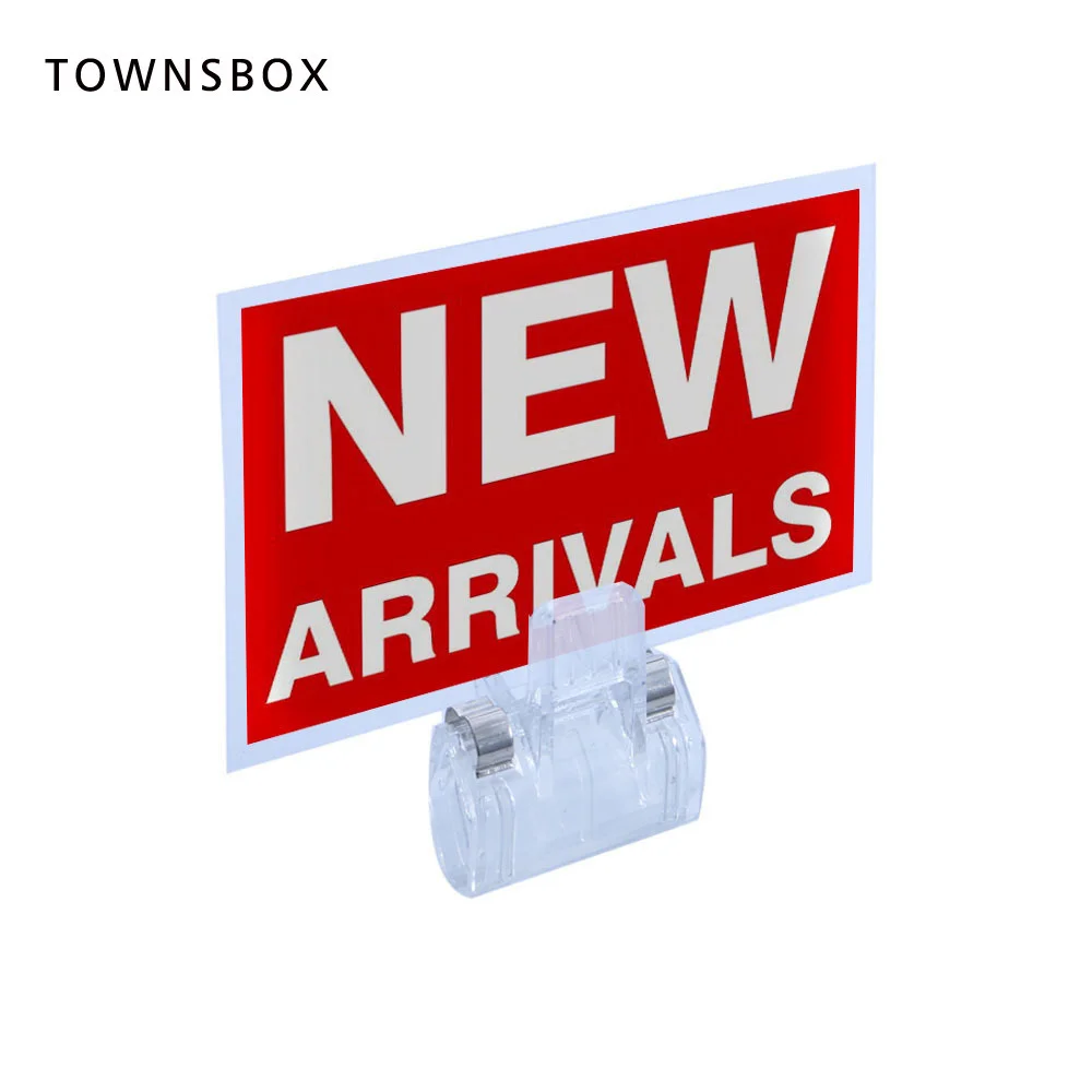 10 pièces au détail étagère bord magasin allée signe Clip cadre affiche Table haut étiquette prix porte-étiquette pince sur Tube | Loripos