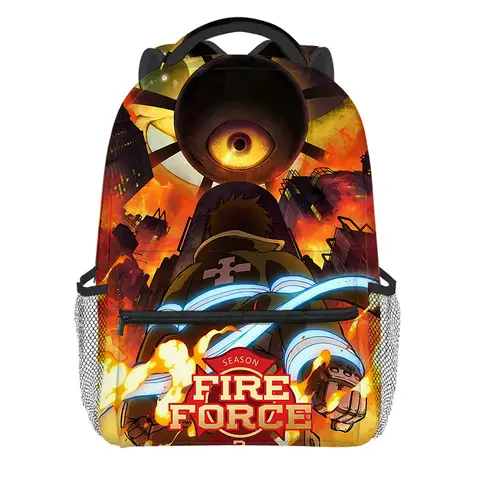 Kpop Youthful School Bags Unisex Cool Fire Force season 3 Travel Bags 3D Print Oxford Waterproof Notebook Shoulder Backpacks
