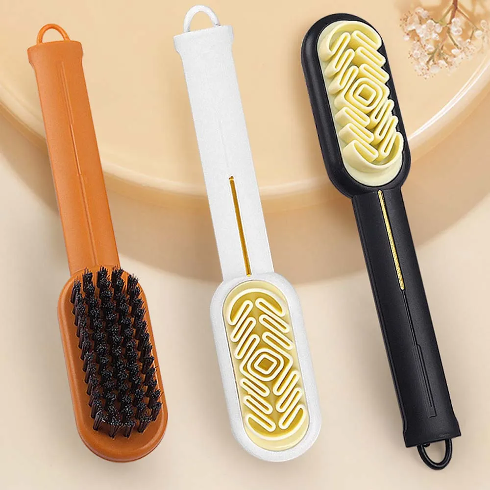 Clean Up Shoe Care Suede Shoe Brush Double Sided Labor-saving Long Handle Shoe Brush Stain Removal ABS Suede Shoes Cleaner