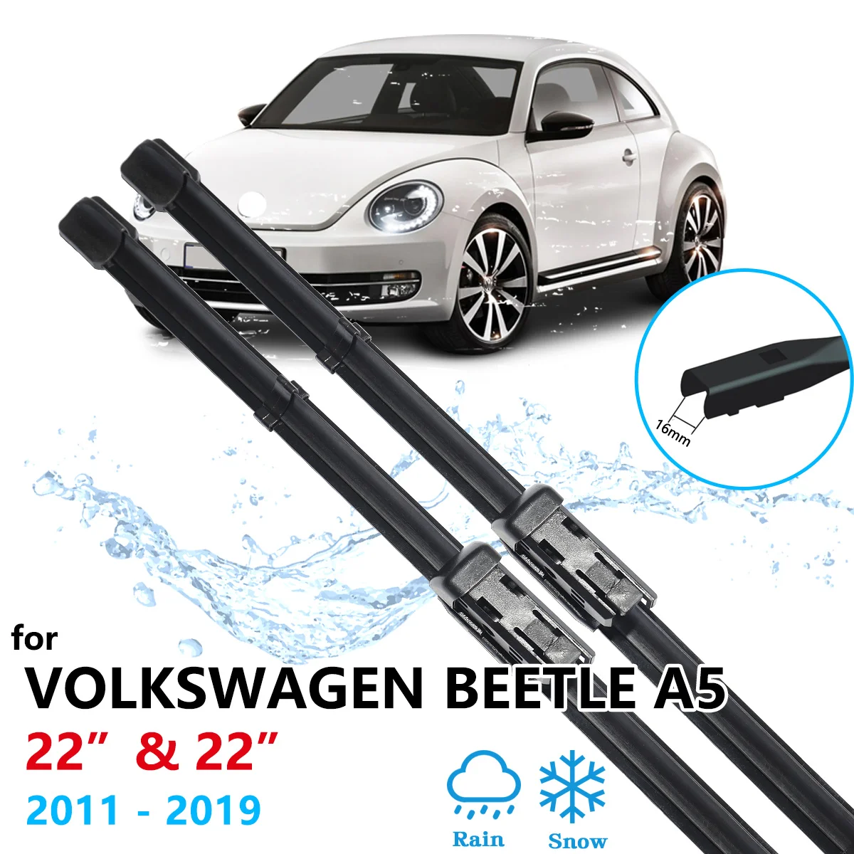 

Для Volkswagen VW Beetle A5 2011~2019 Передние Задние Дворники Щетки Окна Очистка Щетки Окна Ветровое Стекло Аксессуары Atuo