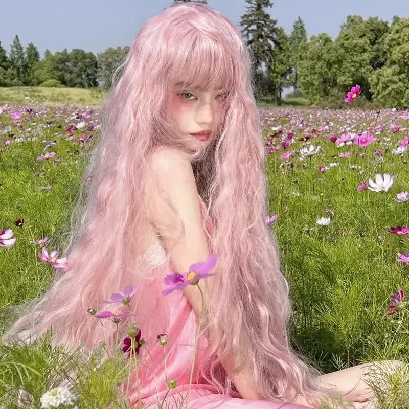 Anime NANA Serizawa Layla Cosplay Wig Lolita Girls Pink Long Curly Hair Heat Resistant Synthetic Wigs Halloween Carnival Prop