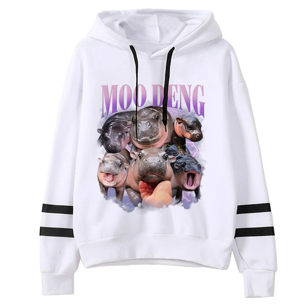 Moo Deng hoodie funny anime sweater patterned printed design anime casual wear girl tracksuits hoddie anime comic comfortable