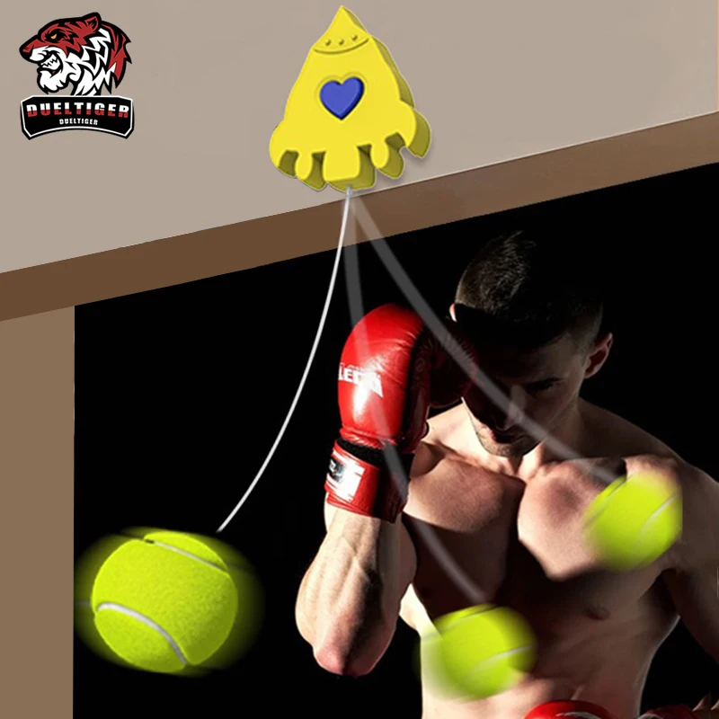 Boxing Speed Ball Wall Mounted Retractable Elastic Tennis Ball MMA Sanda Training Hand Eye Reaction Gym Sandbag Muay Thai Boxeo