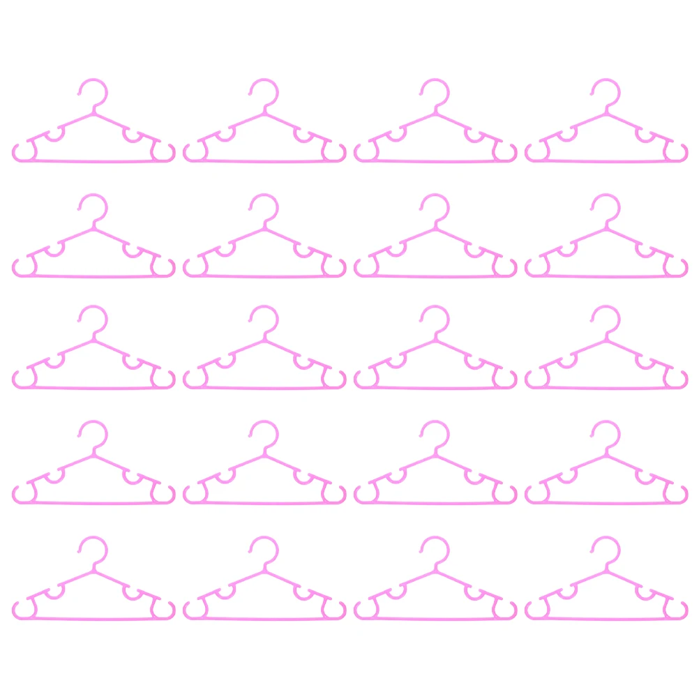 

20pcs Non-slip Hanger Baby Plastic Pink Travel Wardrobe Plastic Hangers For Clothes Child Hangers Storage