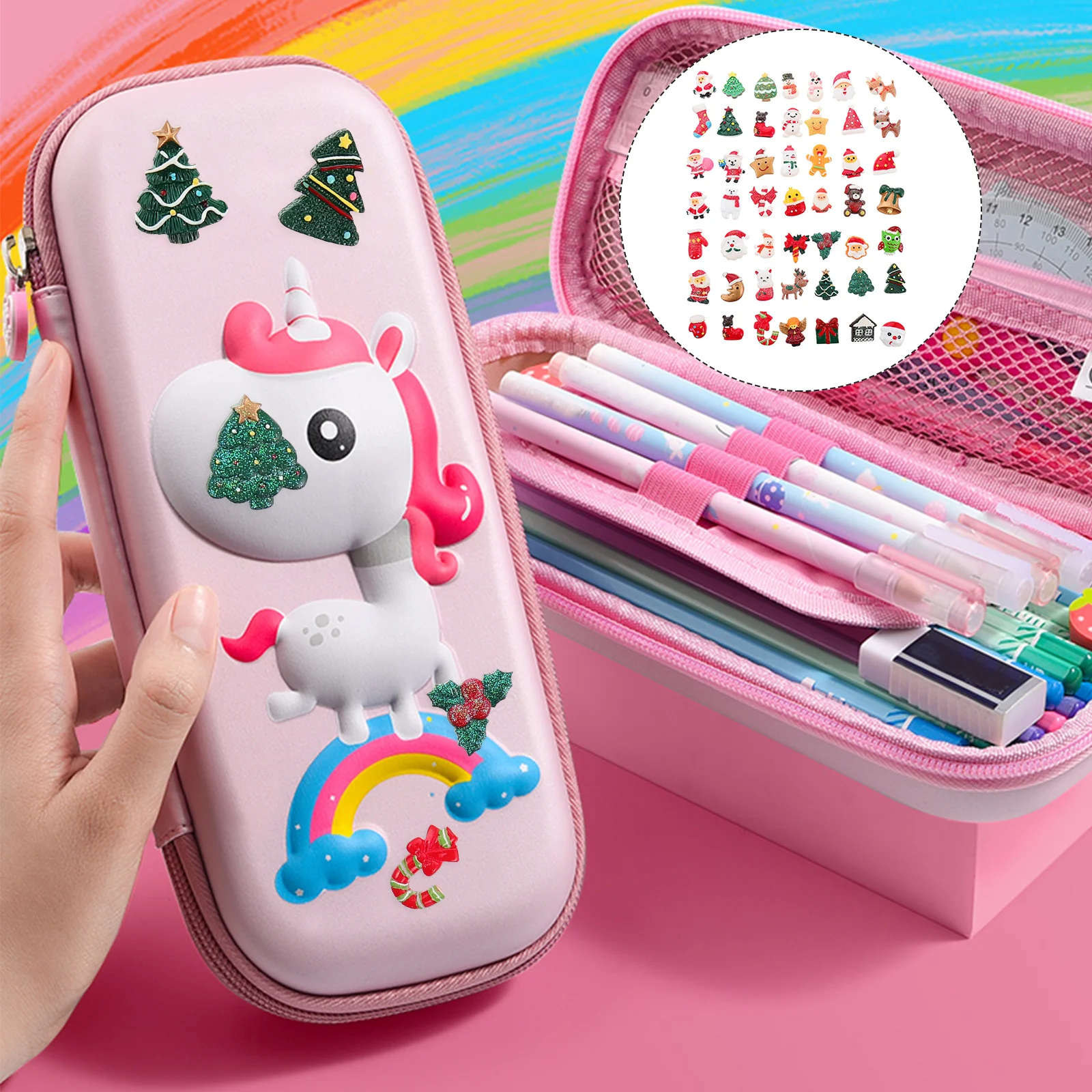 

100 шт., рождественские пуговицы-подвески из смолы, украшения «сделай сам», подвески, фестивальная атмосфера, несколько вариантов, красивый внешний вид