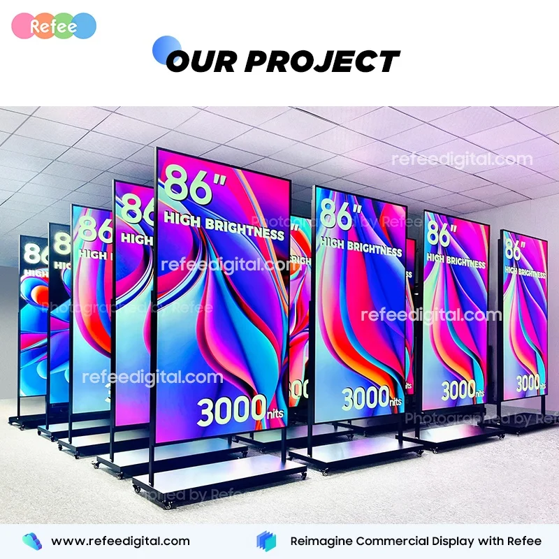 3500 3000 2500 شمعة المتر المربع نافذة شاشة ديجيتال سطوع عالية ضوء الشمس لوحة قابلة للقراءة LCD نافذة عرض الدعائم