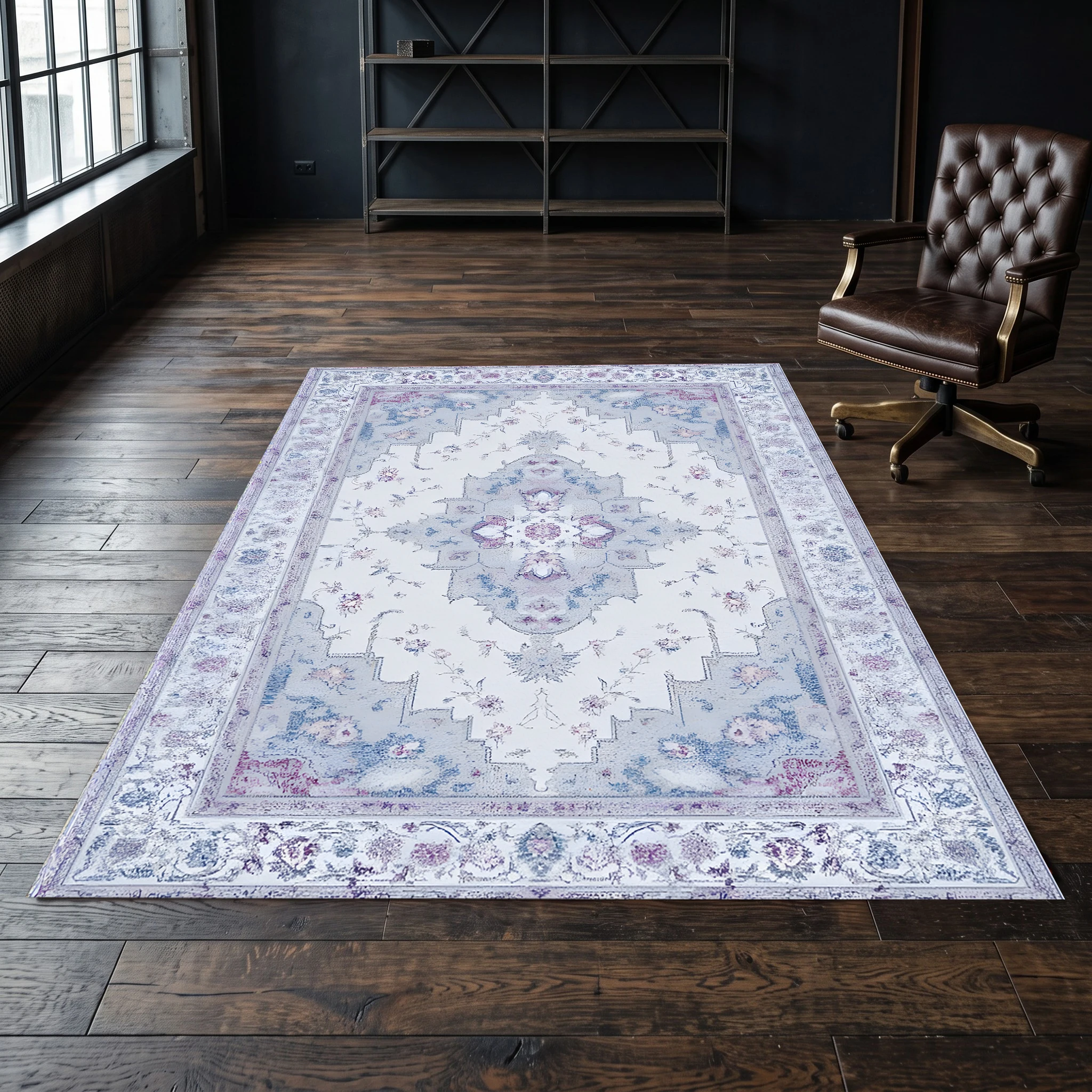 Morandi Light-Colored European Symmetrical Retro Pattern French Retro Style Living Room Bedroom Bedside Autumn Winter Christmas Warm Soft Furnishings Velvet Rug