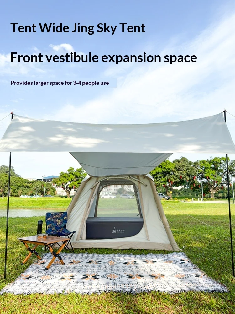 High Quality Lightweight Double-Layer One Bedroom Waterproof Oxford Cloth Automatic Inflatable Portable White Air Tent