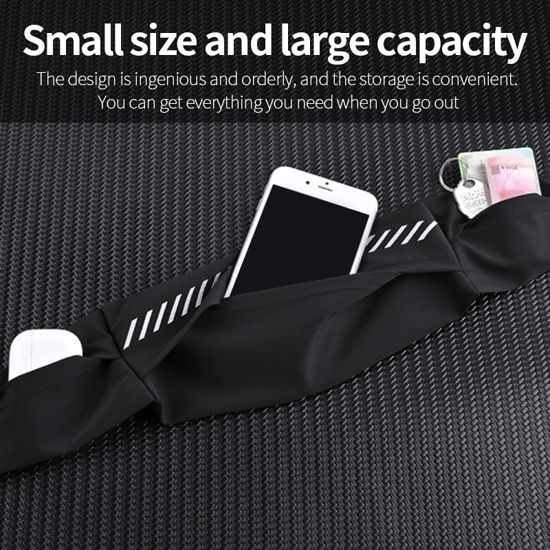 HAISSKY Elastic Running Sports Waistband Bag For iPhone 14 13 12 11 Pro Max GYM Belt Waist Pack Phone Pouch For Samsung Xiaomi