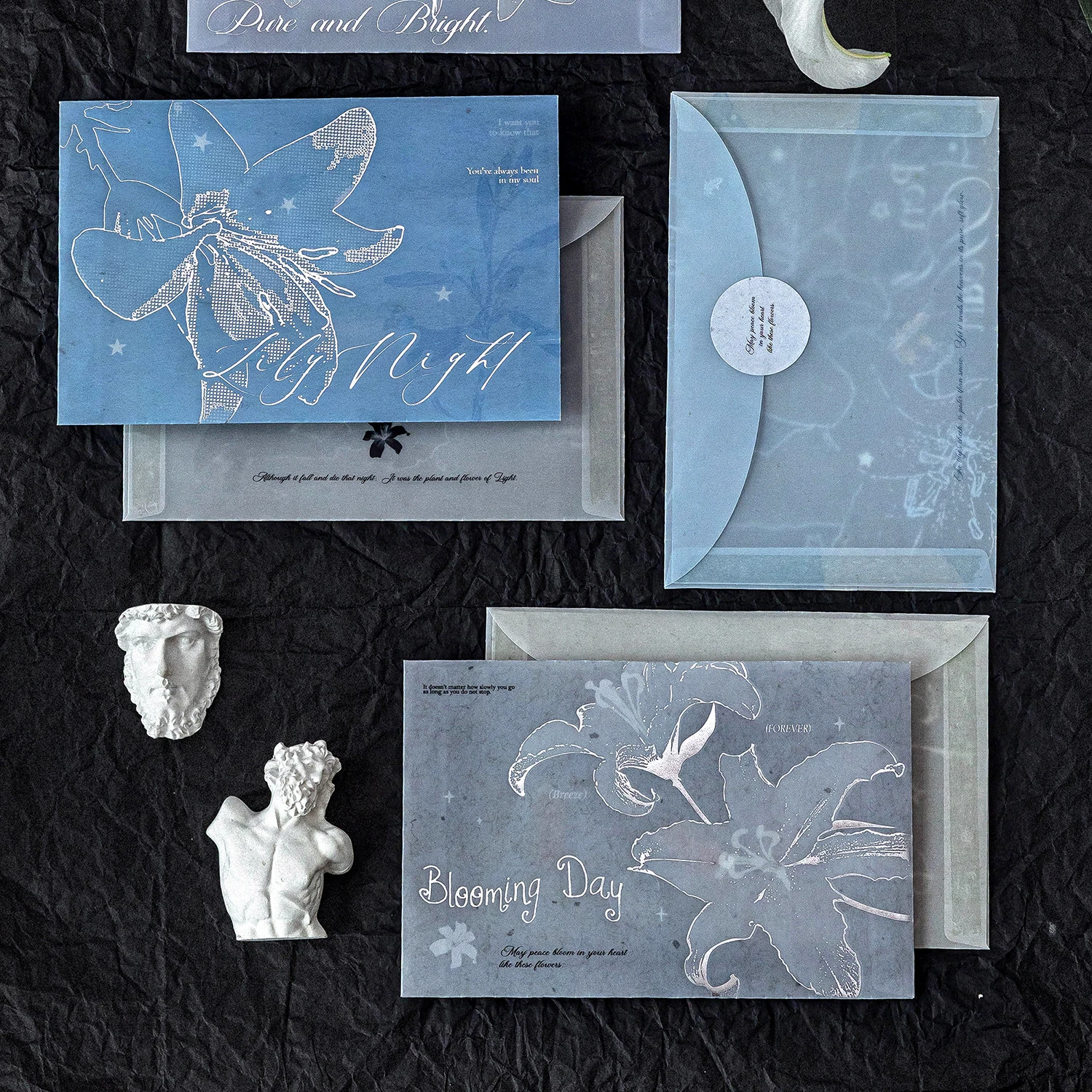 Floral letter transparent sulfuric acid paper envelope, high-end, exquisite, romantic bouquet love letter sealing sticker gift