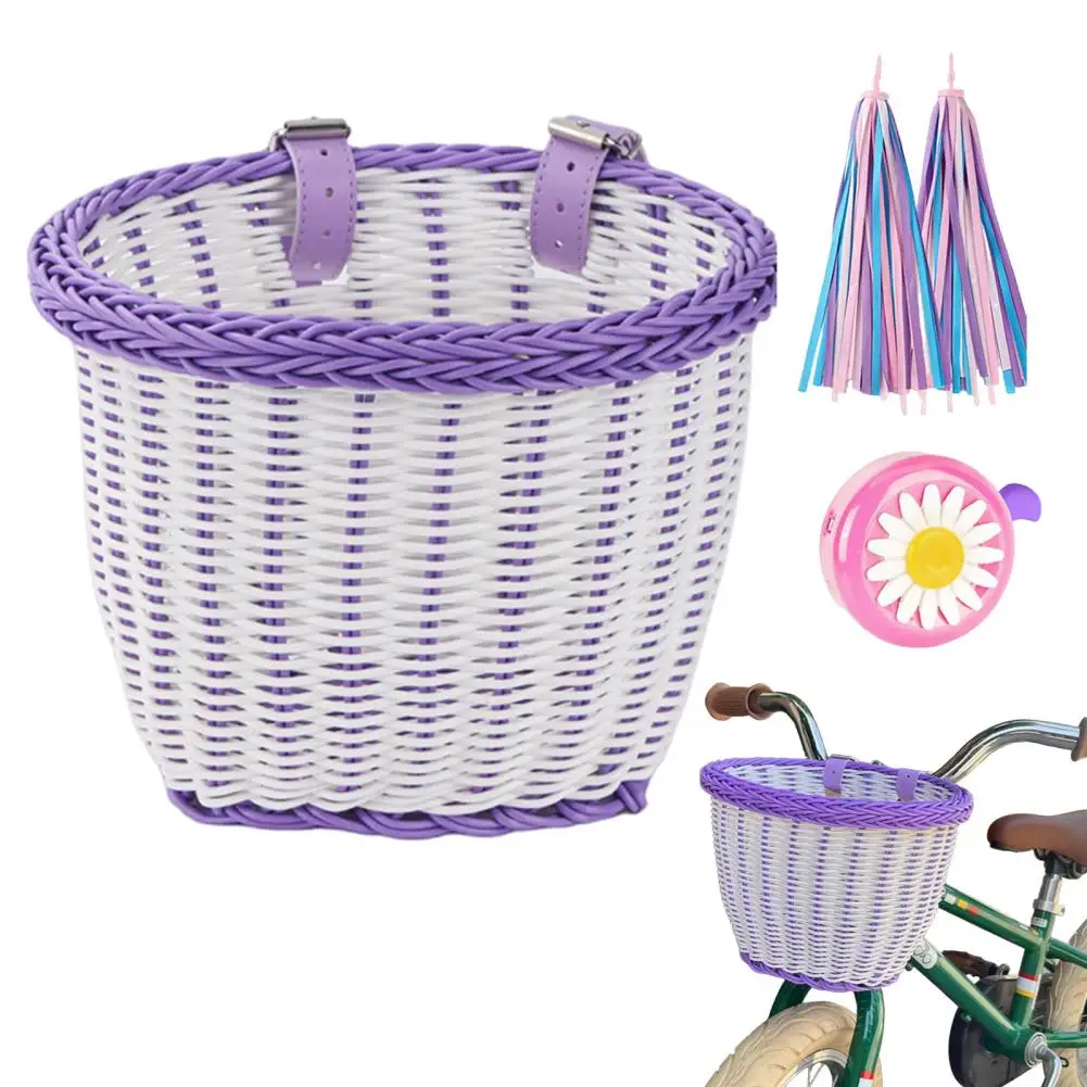 

Bicycle Handlebar Basket Adjustable Strap Bike Basket Capacity Waterproof Bicycle Front Basket with Adjustable Strap for Cycling