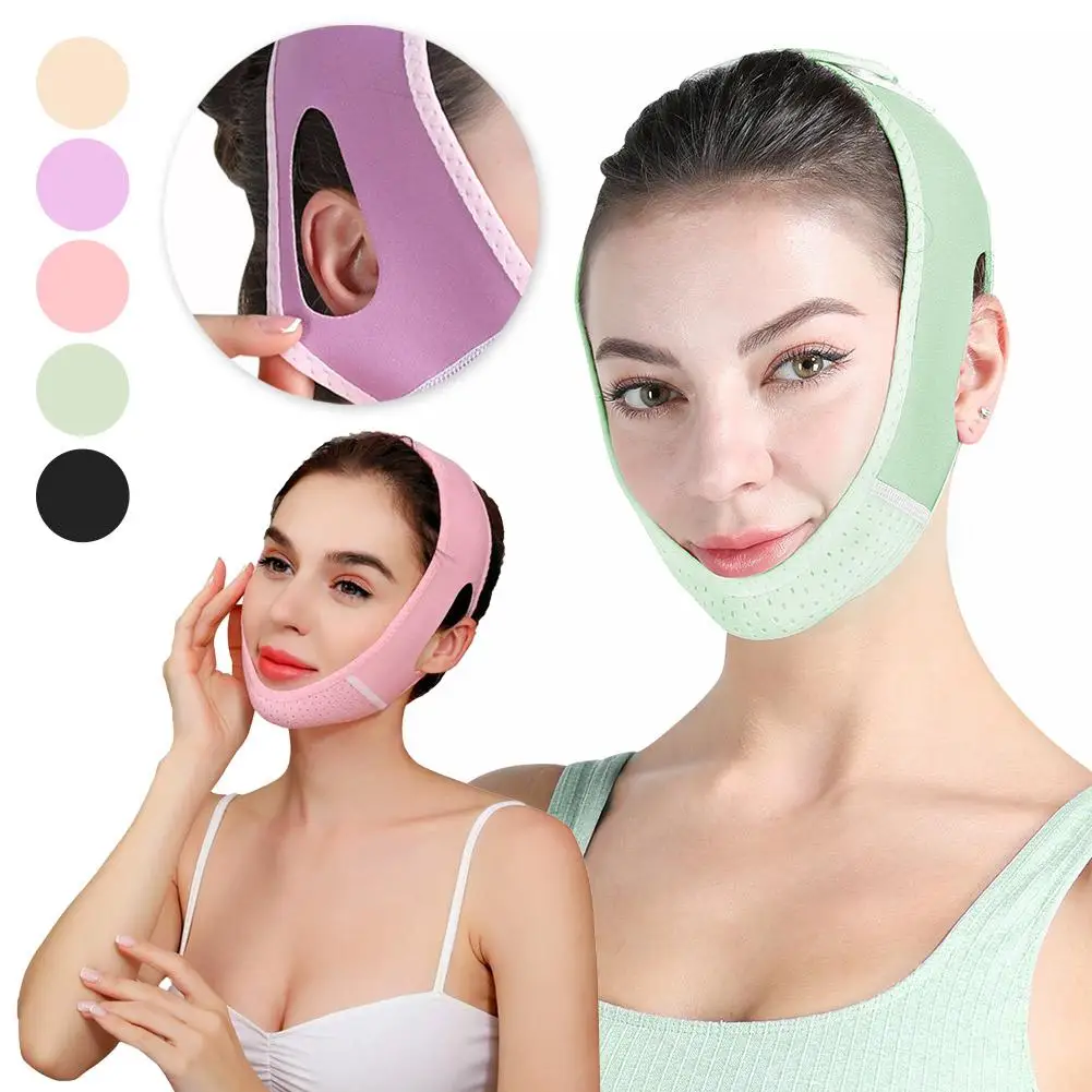 สายรัดยกกระชับใบหน้าแบบใช้ซ้ำได้ - ลดเหนียงสองชั้น - สายรัดยกกระชับใบหน้า - รูปทรงวี