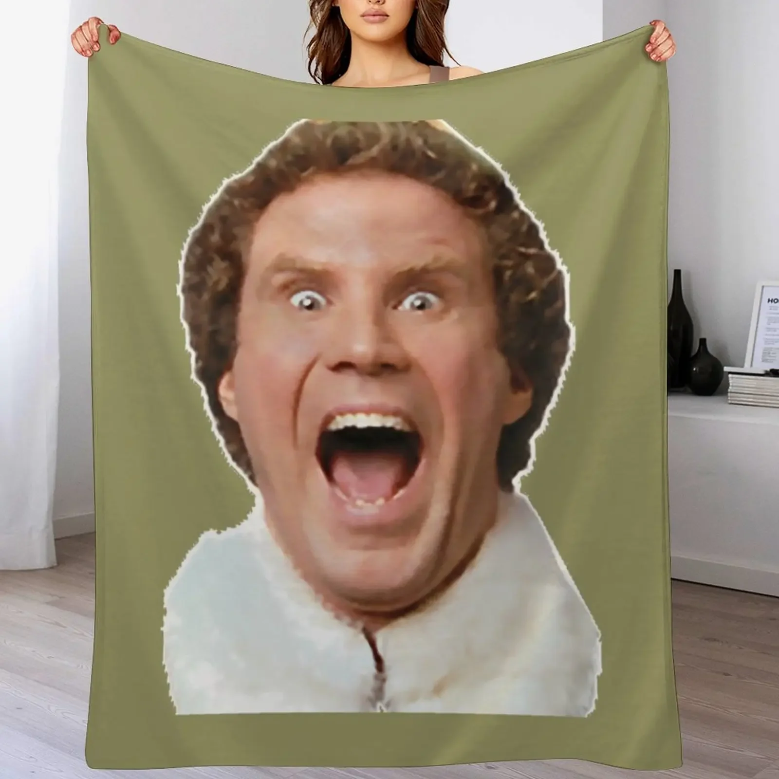 

Buddy the Elf Throw Blanket Moving Flannel Fabric Summer halloween Blankets