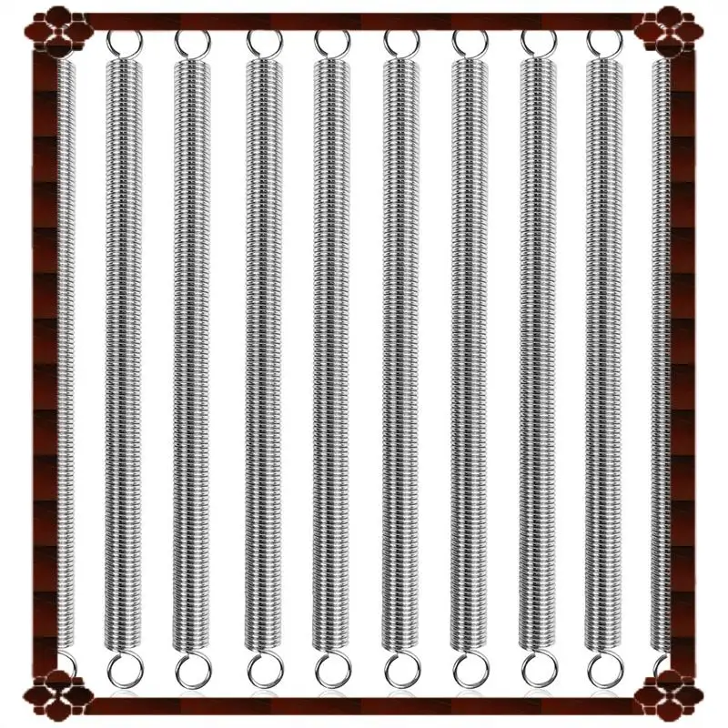 نوابض تمديد توصيل 24 ساعة 3/8 بوصة × 6-1/2 بوصة، 0.047 بوصة خطافات مزدوجة من الفولاذ الربيعي للإصلاح الميكانيكي والمرآب الصناعي