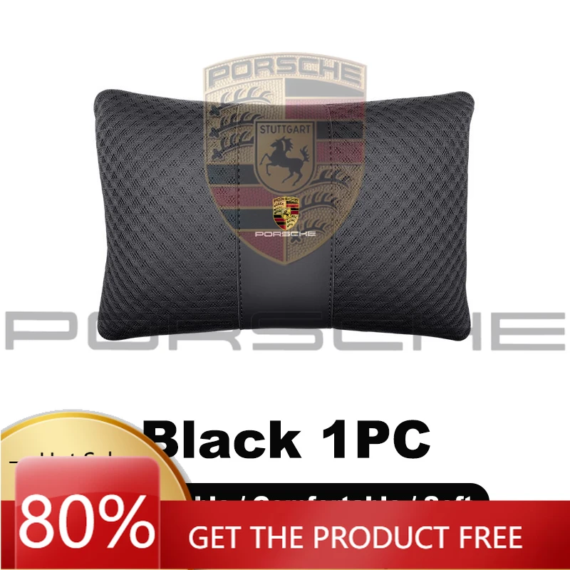 

Porsche Car Sticker Car Safety Headrest Neck Pillow Auto Seat Lumbar Support Cushion For Porsche Cayenne Panamera Macan Boxster