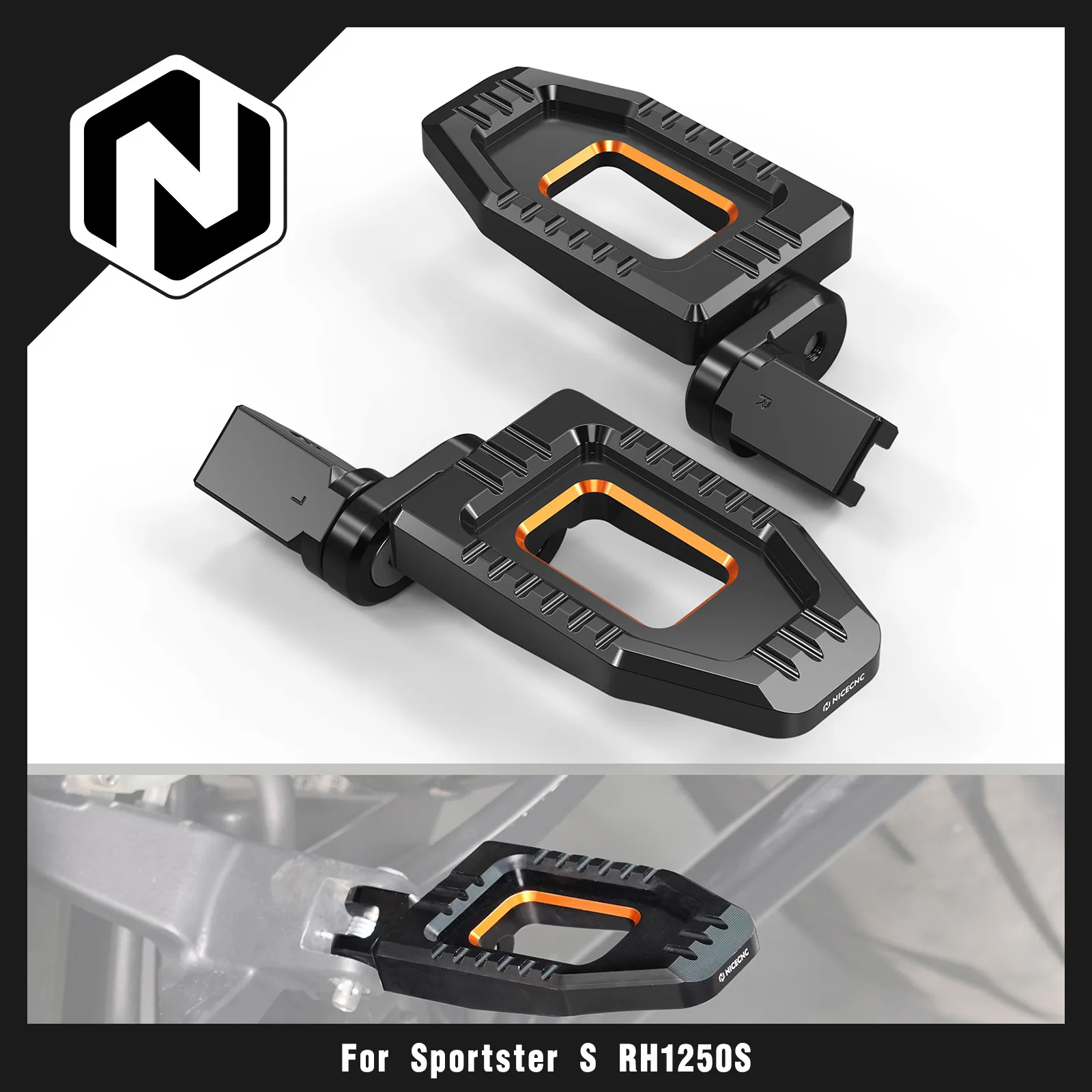 

Adjustable Rider Footpegs For Harley Sportster S RH1250 2021-2024 Low Rider ST FXLRST 117 2022-2023 Street Bob FXBBS 114 2021-23