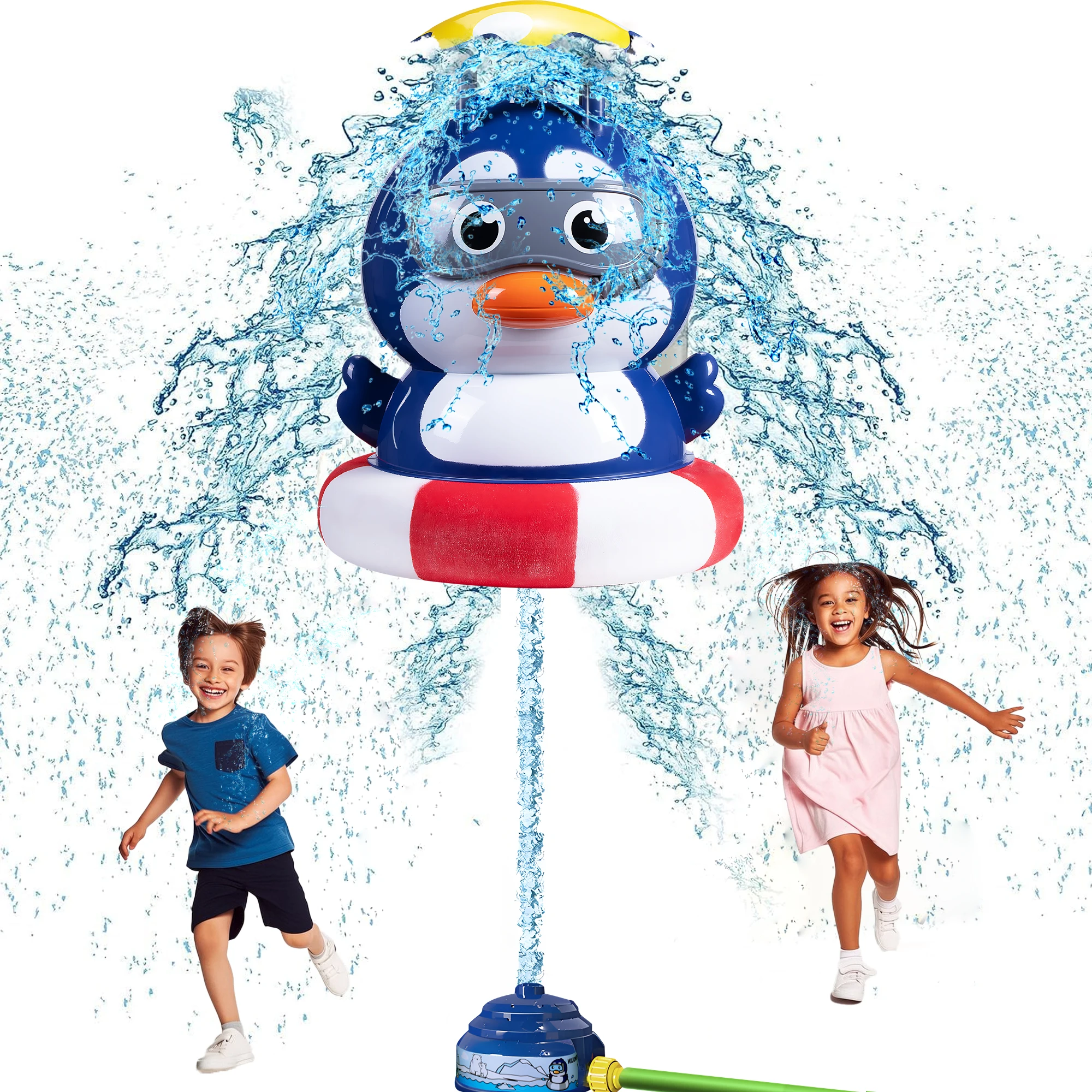 Outdoor Sprinkler for Kids Water Rocket Sprinkler Toy for Boys Girls Outside Yard Water Splash Sprinklers Rocket for Toddler