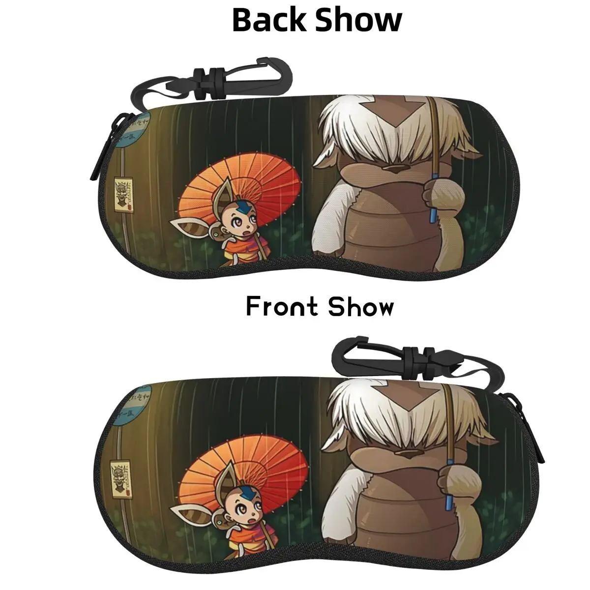 

Aang Momo And Appa Avatar The Last Airbender Shell Glasses Case Portable Sunglasses Box Women Men Soft Eyeglass Bag Pouch