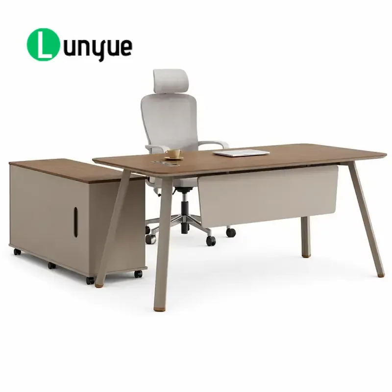 Custom Elegant Modern Wooden Executive Desk Classic Office Table for Boss President Home Study Furniture Durable Stylish