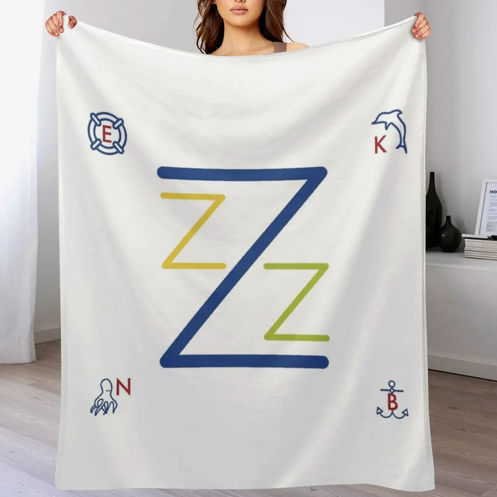

Team Zissou Flag Throw Blanket Shaggy Furry Soft Blanket for Bedroom Living Room