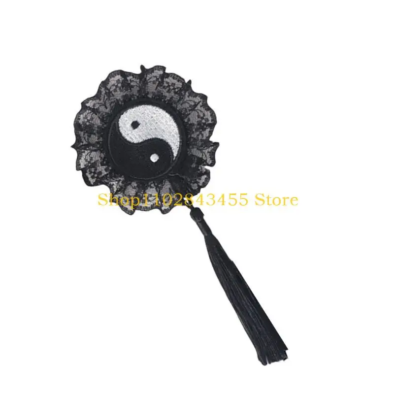 

49MC Taichi Bagua Hair Clip for Women Teens Fringed Sidebangs Hair Clip Hair Styling Lace Duckbill Clip Costume Hair Decors