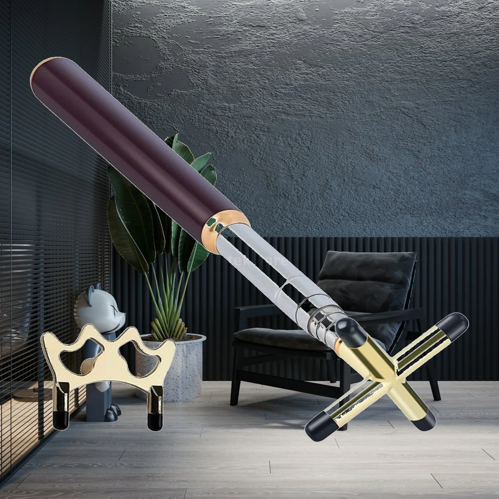 Professional Billiard Bridge Rod Telescopic Stainless Steel Head Wood Handle for Pool Cue Stick Home Club Billiard Supply