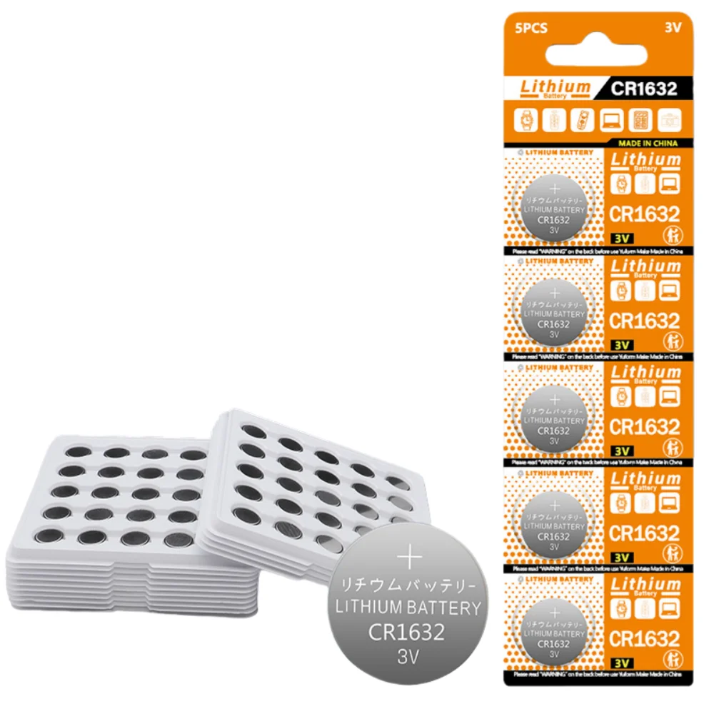 20-100PCS 3V CR1632 Battery CR 1632 Lithium Battery DL1632 BR1632 KCR1632 ECR1632 Automotive Remote Key Button Battery