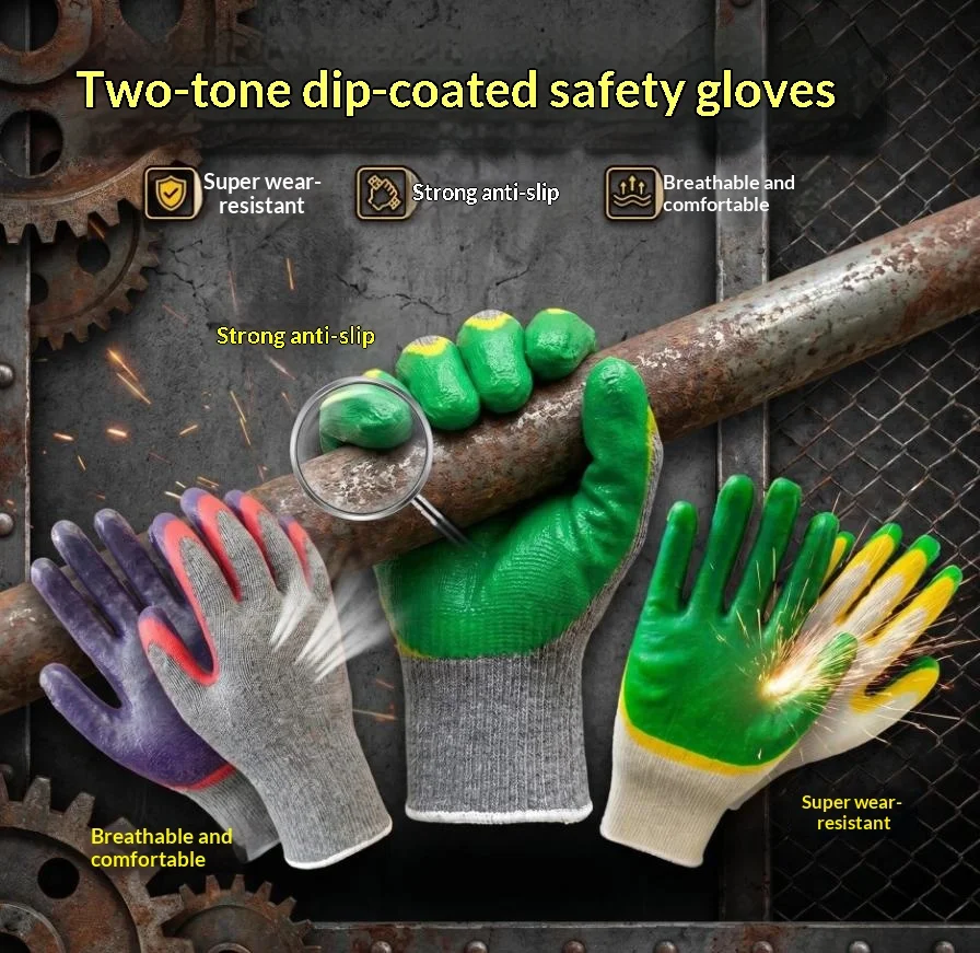 Nylon Safety Working Gloves Premium Nitrile Coated Builders Excellent Grip Gardening Grip Industrial Protective Work Gloves