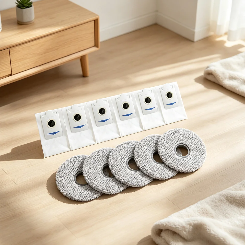 For Bosch Spotless Max BCRDW3B BCRDW3BAB BCRDW3BX Compatible Mop Cloth and Dust Bag Set for Regular Maintenance