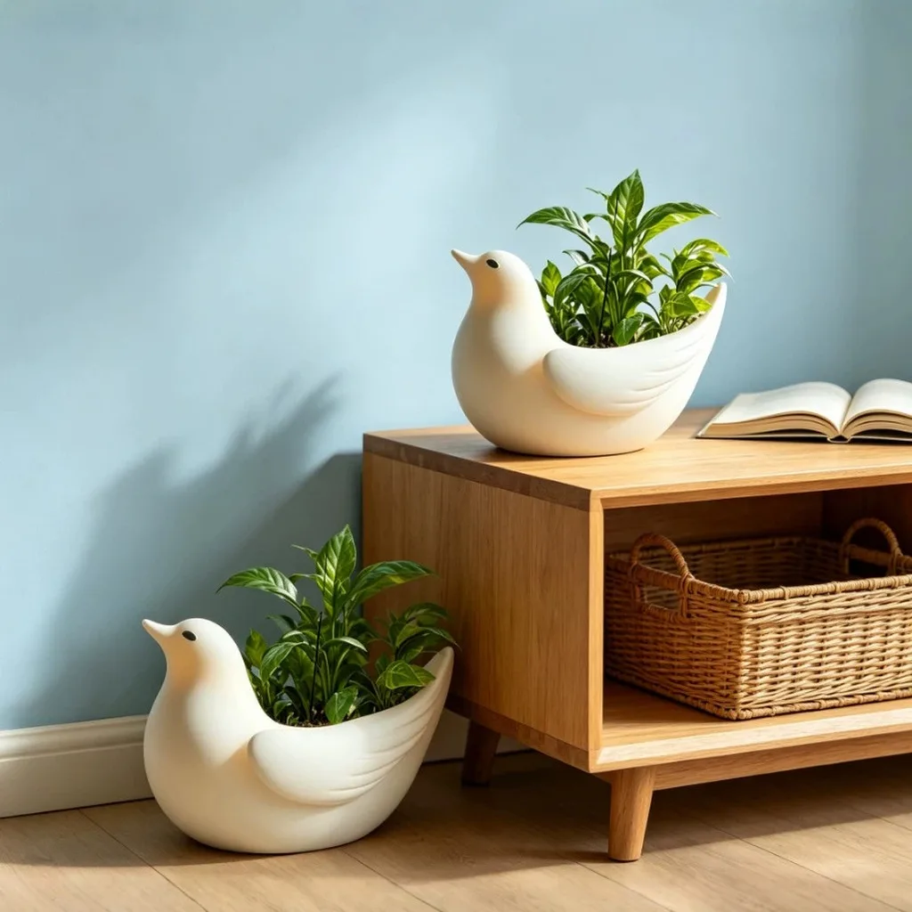 

Silicone Candle Mold Detailed Cement Planter Mold Bird Shape Mold Non-Stick For Study Bedroom Living Room