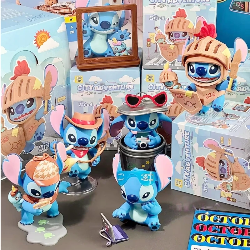 

Hot Original Version Disney Stitch City Adventure Blind Box - Mystery Surprise 626 Cute Doll Pvc Ornament Gift For Desktop Decor