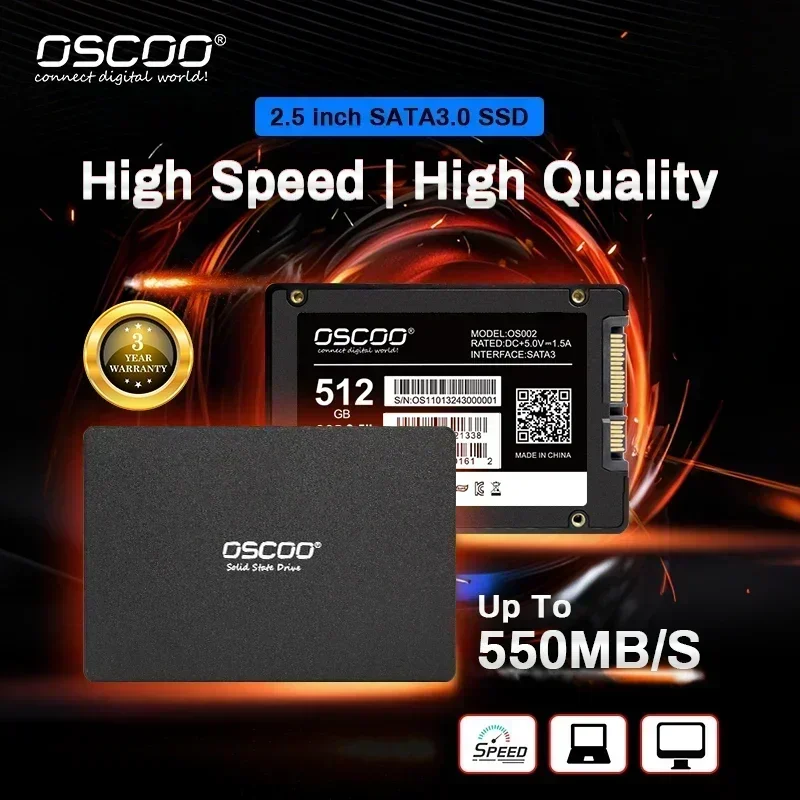 OSCOO Goodie Original SATA3 unidad de estado sólido 120GB 256GB 240GB 512GB HDD SSD disco duro para ordenadores portátiles