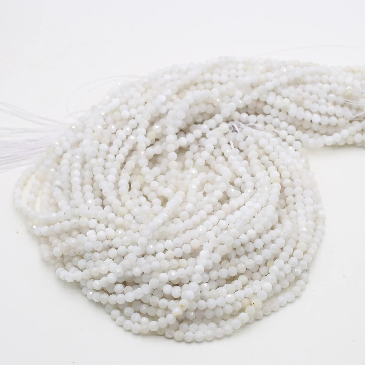 Natural Stone Faceted Beaded Round Shape Gemstone Isolation Loose Beads for Jewelry Making Diy Necklace Bracelet Accessories