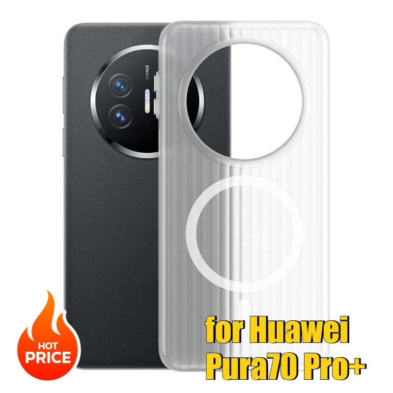 

for Huawei Pura70 Pro+ Corrugated Grating Magnetic Protective Case Mobile Phone