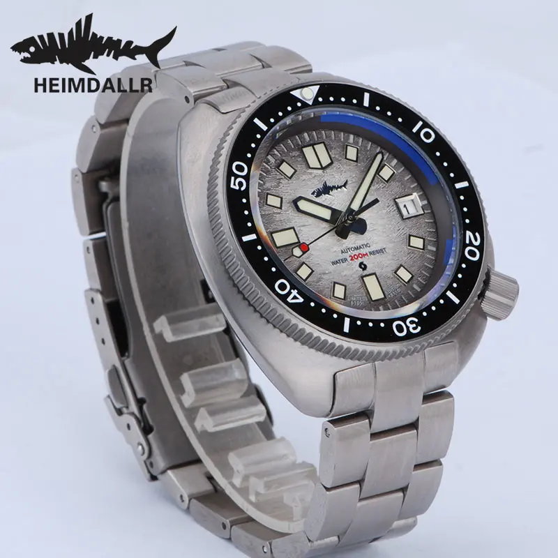 Heimdallr Titanium Turtle Men 200M Diver Watch Sapphire Glass NH35 Automatic Movement  Waterproof C3 Luminous Machinery Watches