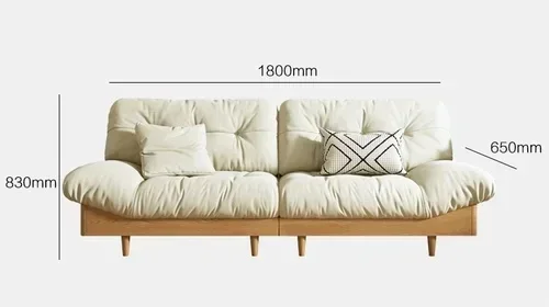 Cloud sofa, Japanese sofa, small family living room, baxter, straight cloth art log, Nordic cream wind